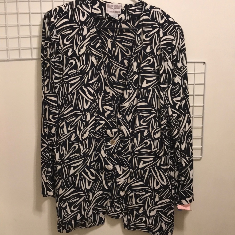 Black and White Abstract Vintage Jacket